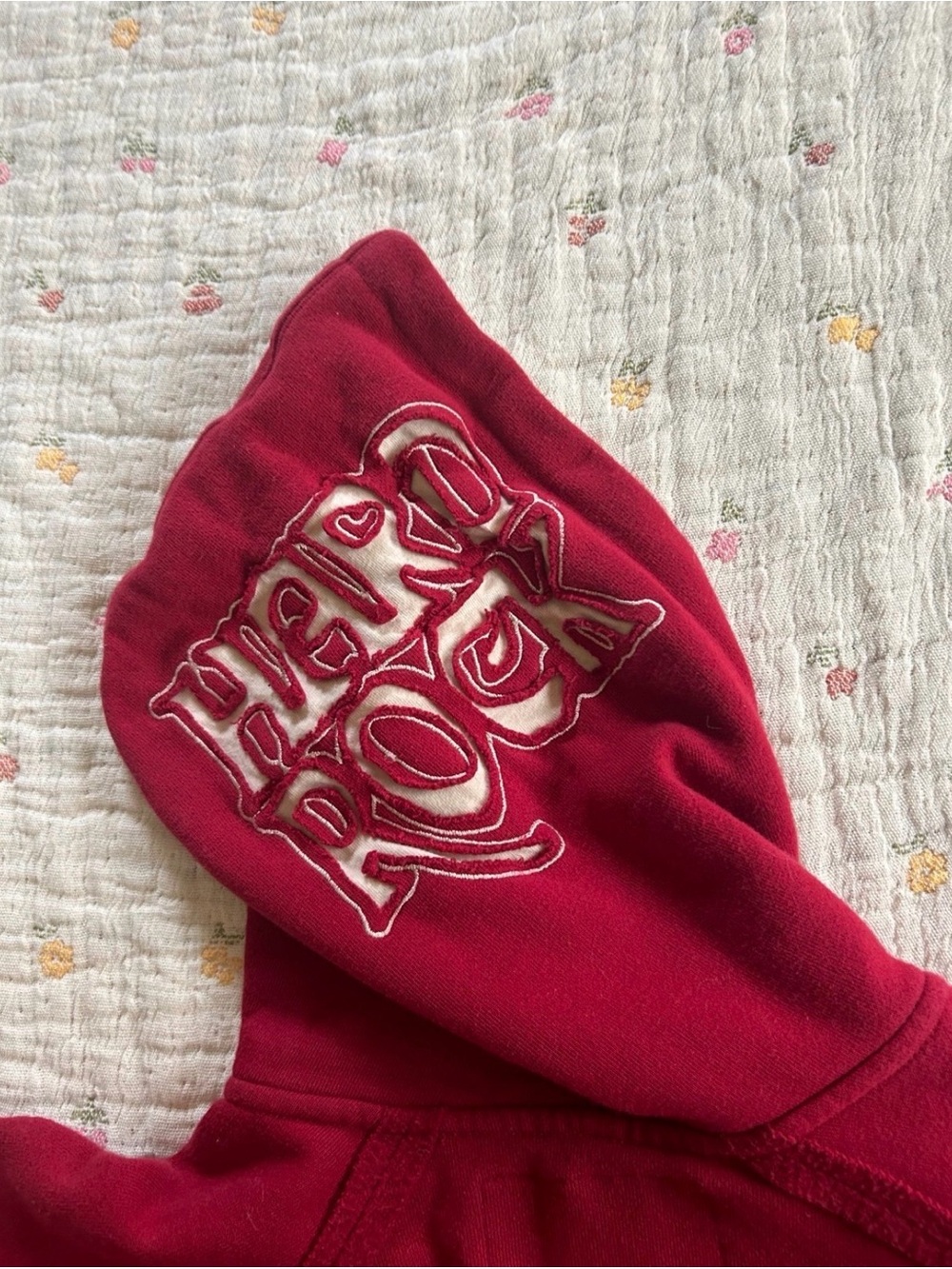 Hard Rock Cafe Red Zip-Up Hoodie Jacket - Picture 3 of 7